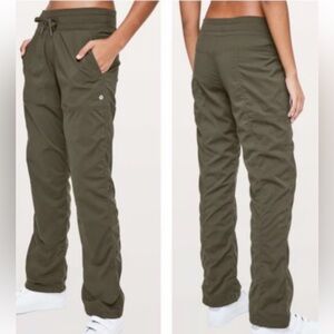Lululemon Dance Studio mid rise army green pants size 6